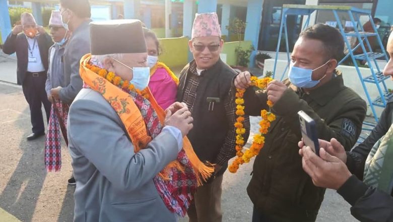 कर्णाली प्रदेशका नवनियुक्त प्रमुख परियारको नेपालगञ्जमा स्वागत