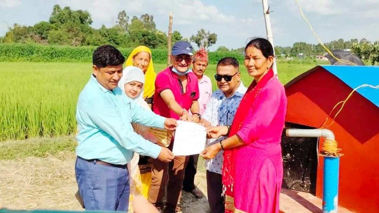 कतार च्यारिटिद्धारा खजुराका कृषक समुहलाई समरसेवल ट्युबवेल जडान