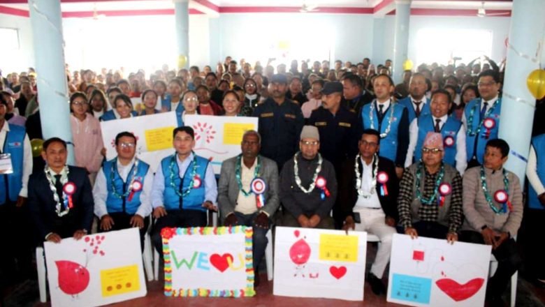 वी लभ यु फाउन्डेशनद्धारा आयोजित कार्यक्रममा एकै दिन १८४ जनाद्धारा रक्तदान