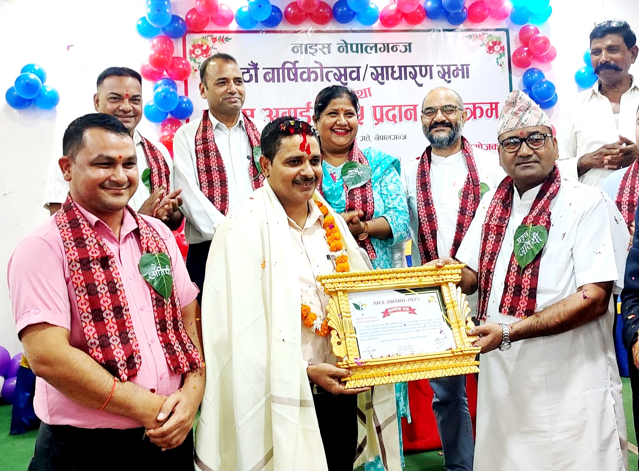 वातावरण संरक्षण अभियन्ता काफ्लेलाई ‘नाइस अवार्ड २०२५’ प्रदान