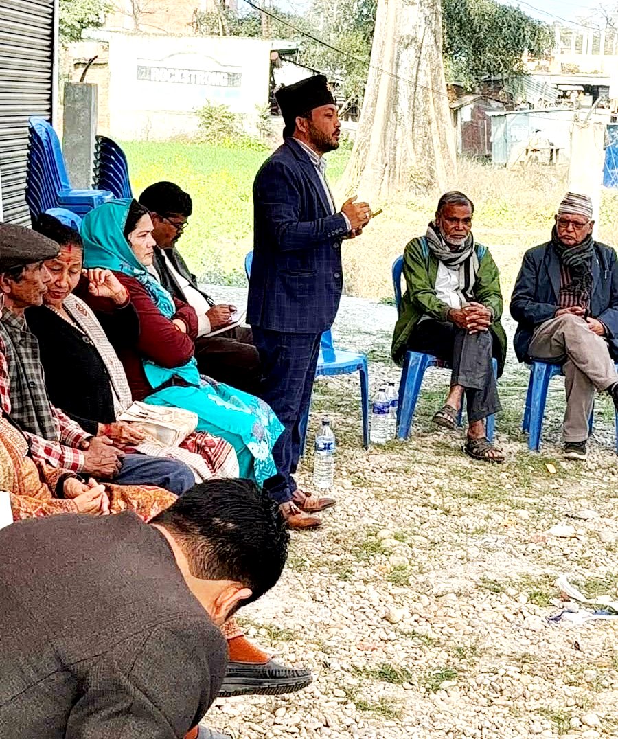 जनताको घरआँगनमै पुगेर भरोसा जुटाउँदै बाँके २ का उम्मेदवार विष्ट
