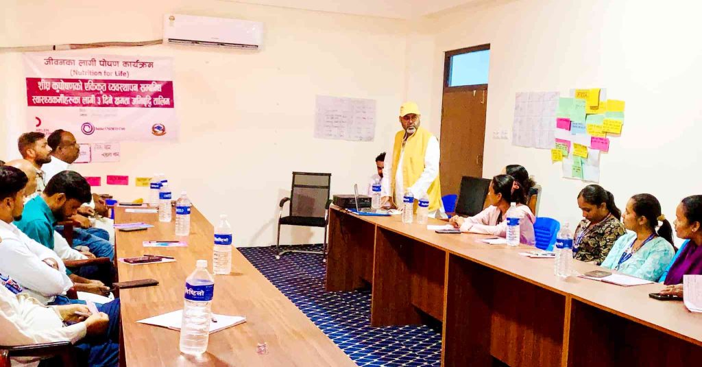 नरैनापुरमा कुपोषण व्यवस्थापन सम्बन्धी क्षमता अभिवृद्धि तालिम सम्पन्न