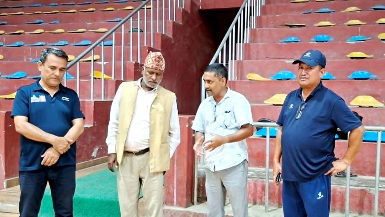 लुम्बिनी प्रदेशका आन्तरिक मामिला मन्त्री यादवद्धारा नेपालगन्जका खेलकुद संरचना निरिक्षण