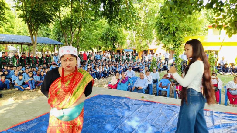 मधुवन नगरपालिकामा सडक नाटकमार्फत मानव बेचबिखनविरुद्ध जनचेतना