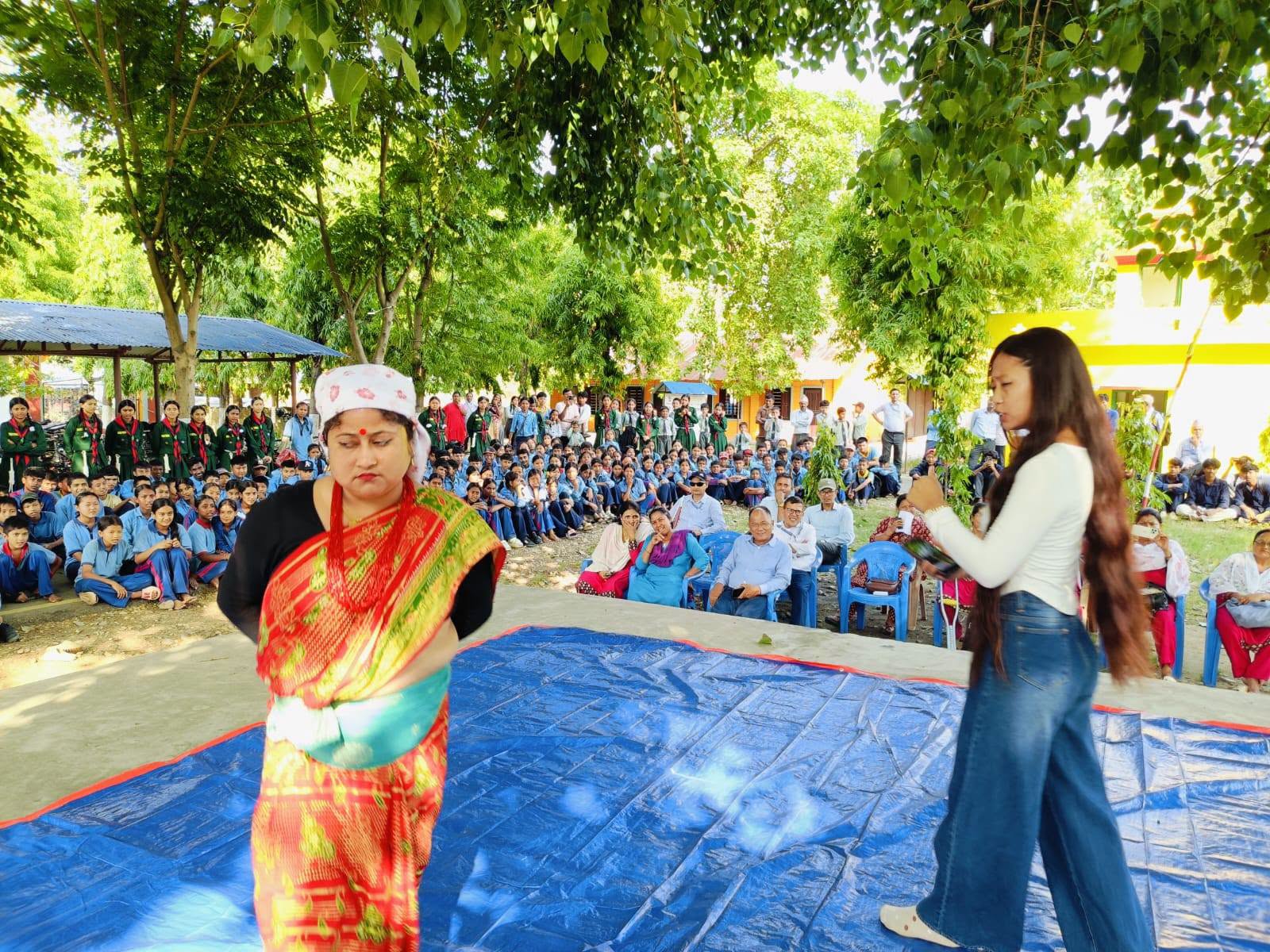 मधुवन नगरपालिकामा सडक नाटकमार्फत मानव बेचबिखनविरुद्ध जनचेतना
